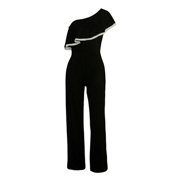 ๐LAST ONE๐   ๐One Shoulder Black Jumpsuit๐ - Picture 4 of 6